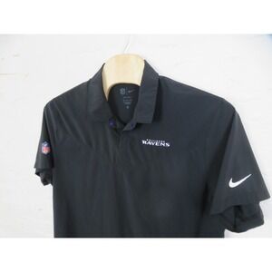 Baltimore Ravens Polo Shirt Mens 2XL Nike Dri Fit Black NFL Football On Field